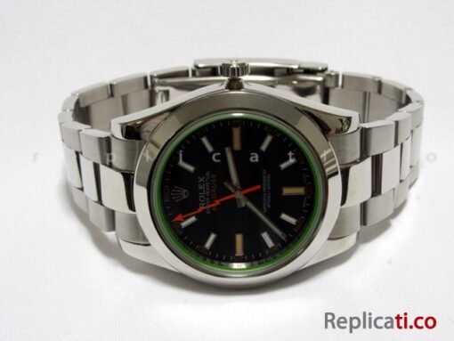 Rolex Milgauss Replica 116400 Quadrante Nero Vetro Verde