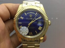 Rolex Day Date Oro Giallo Replica Quadrante Blu con Numeri Romani 128238
